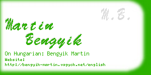 martin bengyik business card